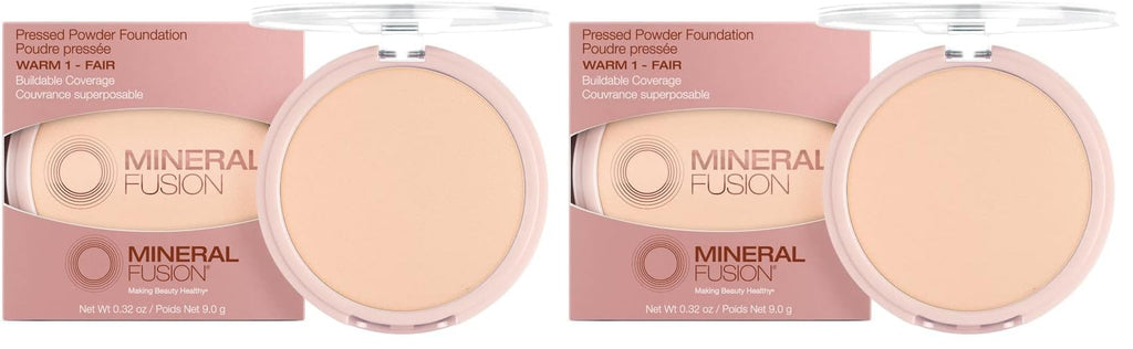 Mineral Fusion Pressed Powder Foundation, Neutral 4 - Med Skin w/Neutral Undertones, Age Defying Foundation Makeup with Matte Finish, Talc Free Face Powder, Hypoallergenic, Cruelty-Free, 0.32 Oz