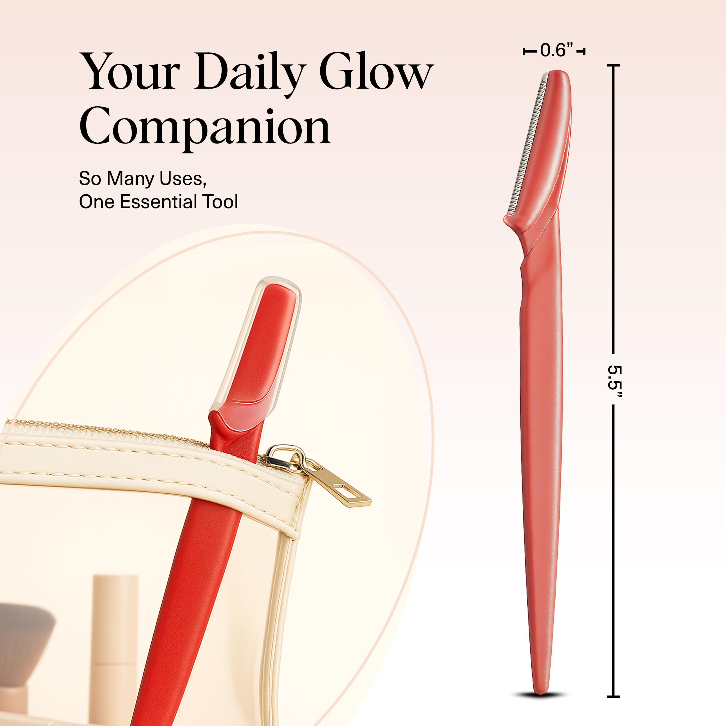 Kitsch Dermaplane Razor for Women Face – Face Razors for Women & Men, Eyebrow Trimmer & Face Shaver – Exfoliating Facial Razor & Skin Care Tool for Smoother Skin - Black, 12 pcs