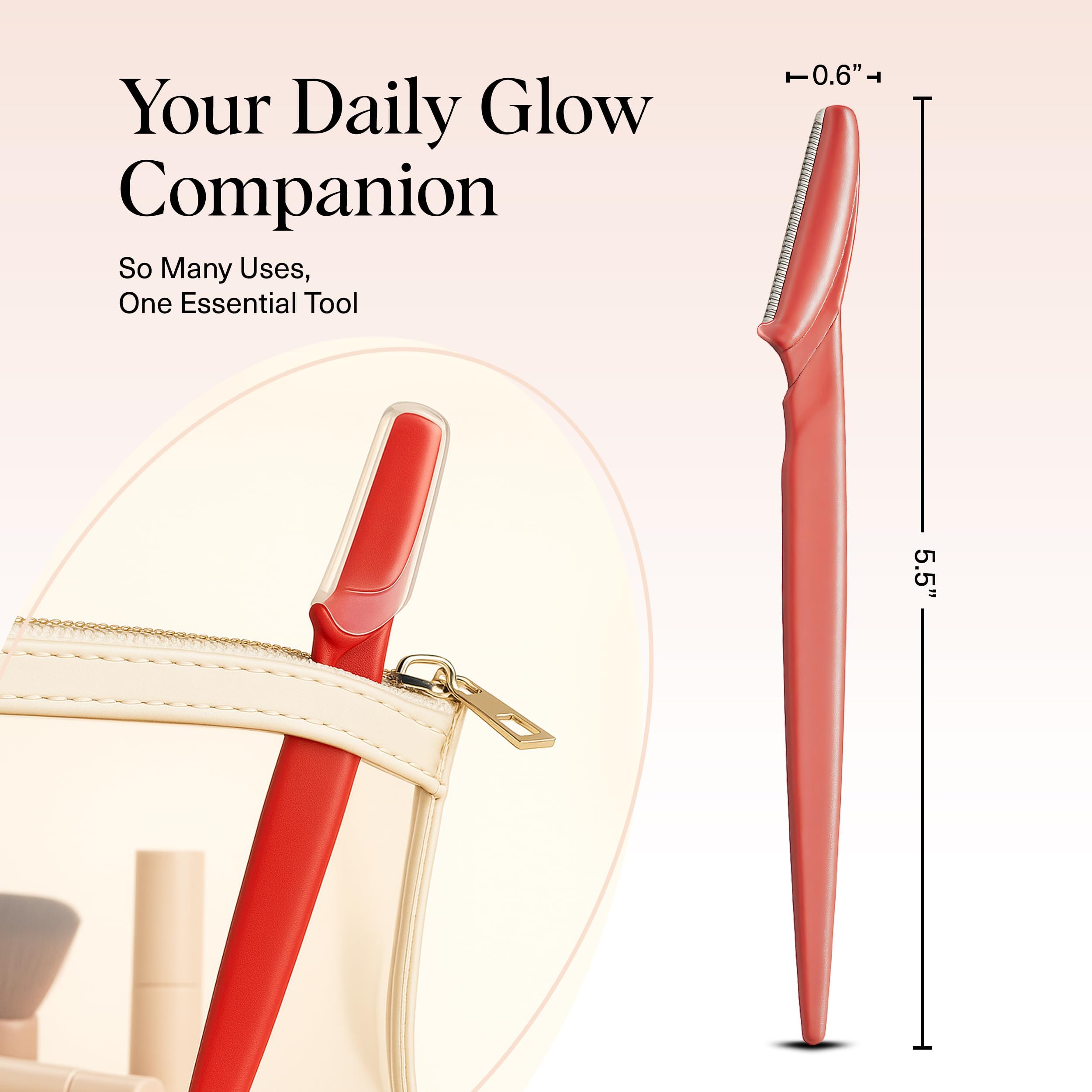 Kitsch Dermaplane Razor for Women Face – Face Razors for Women & Men, Eyebrow Trimmer & Face Shaver – Exfoliating Facial Razor & Skin Care Tool for Smoother Skin - Black, 12 pcs