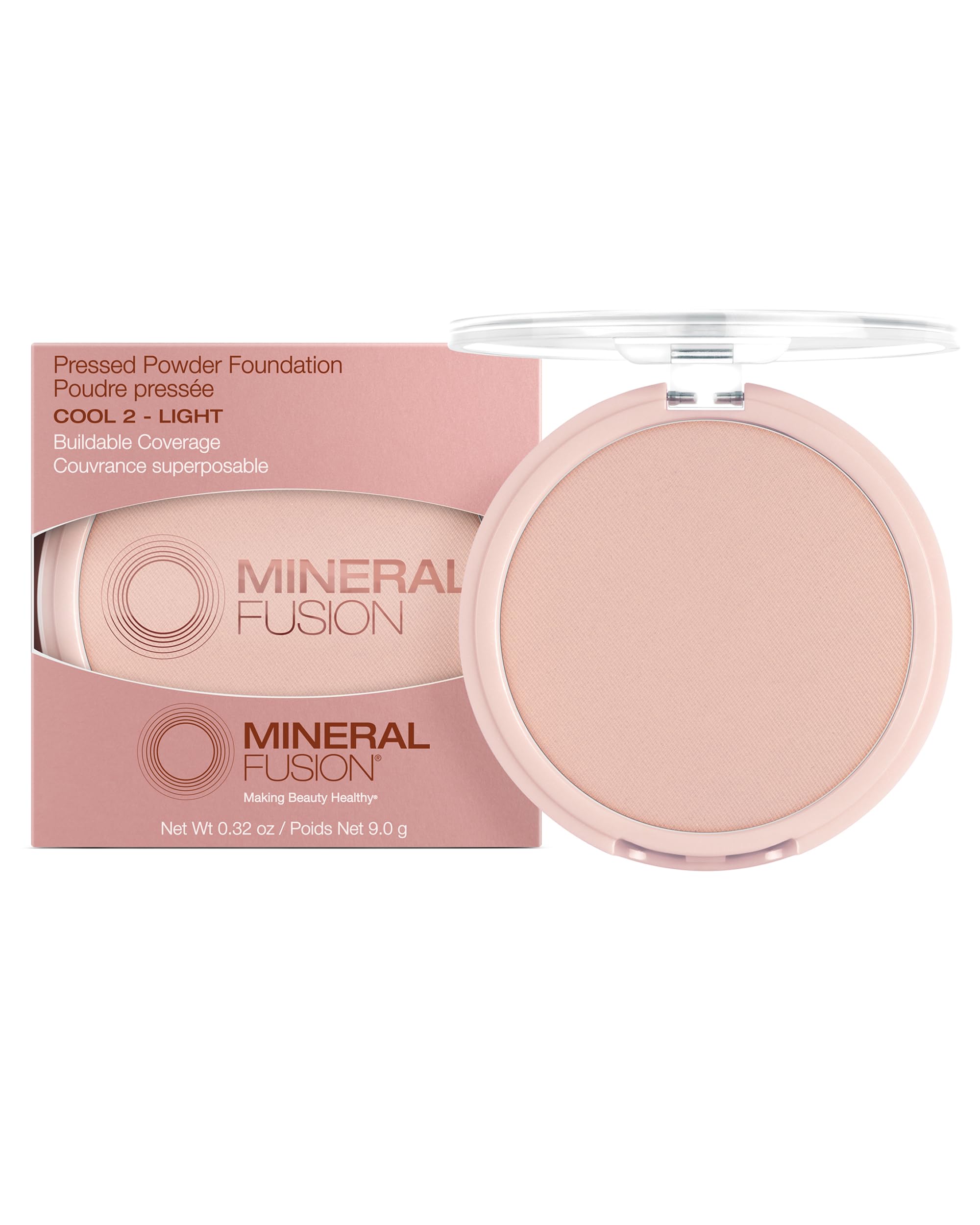Mineral Fusion Pressed Powder Foundation, Neutral 4 - Med Skin w/Neutral Undertones, Age Defying Foundation Makeup with Matte Finish, Talc Free Face Powder, Hypoallergenic, Cruelty-Free, 0.32 Oz