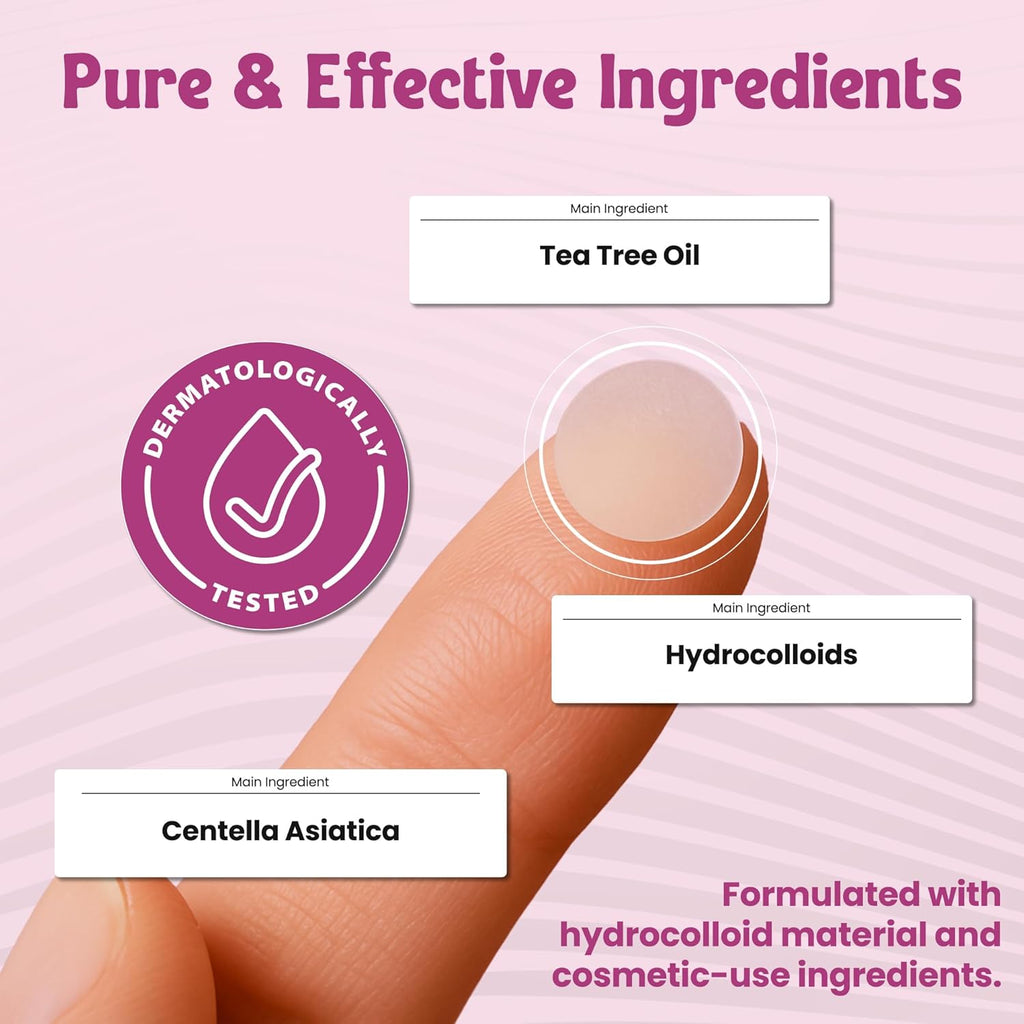 344 Pcs Large Pimple Patches for Face – 7 Sizes XL Acne Patches for Full Face, Big Hydrocolloid Bandages for Body, Chin, Forehead, Chest & Back Hydrocolloid Patch (Round, Crescent, Oval & Rectangular)