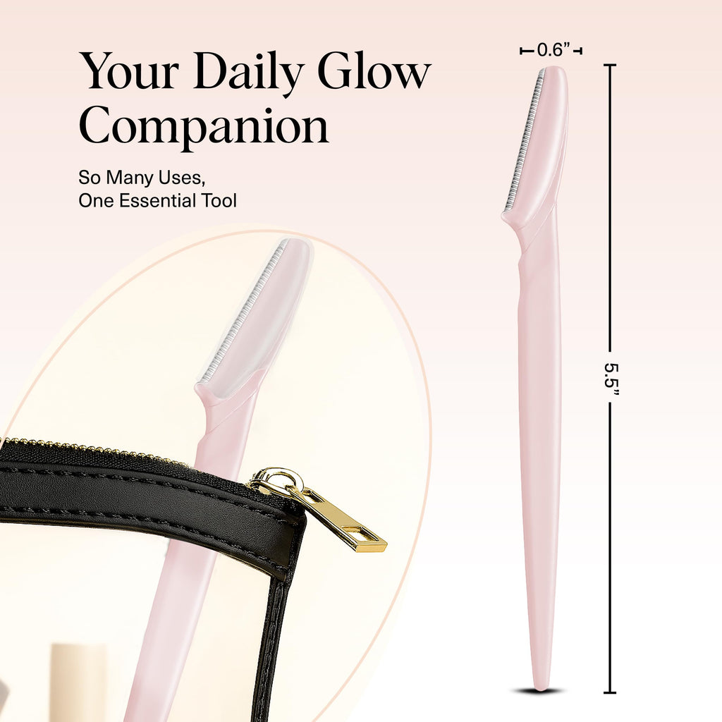 Kitsch Dermaplane Razor for Women Face – Face Razors for Women & Men, Eyebrow Trimmer & Face Shaver – Exfoliating Facial Razor & Skin Care Tool for Smoother Skin - Black, 12 pcs