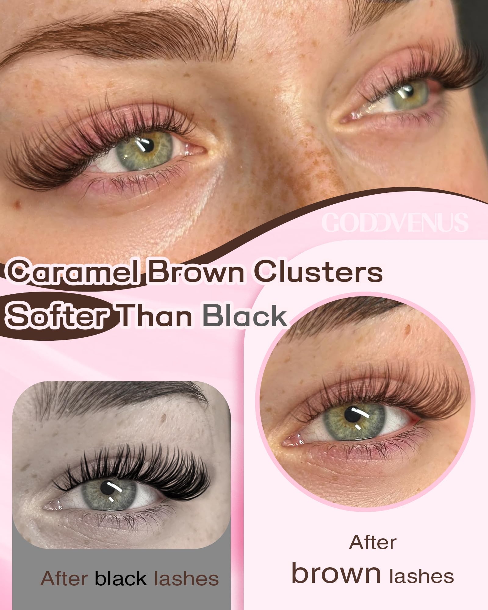 250Pcs Natural Lash Clusters Kit Cluster Eyelash Extensions Kit Wispy DIY C Curl Individual Lashes Clusters With Bottom Eyelashes