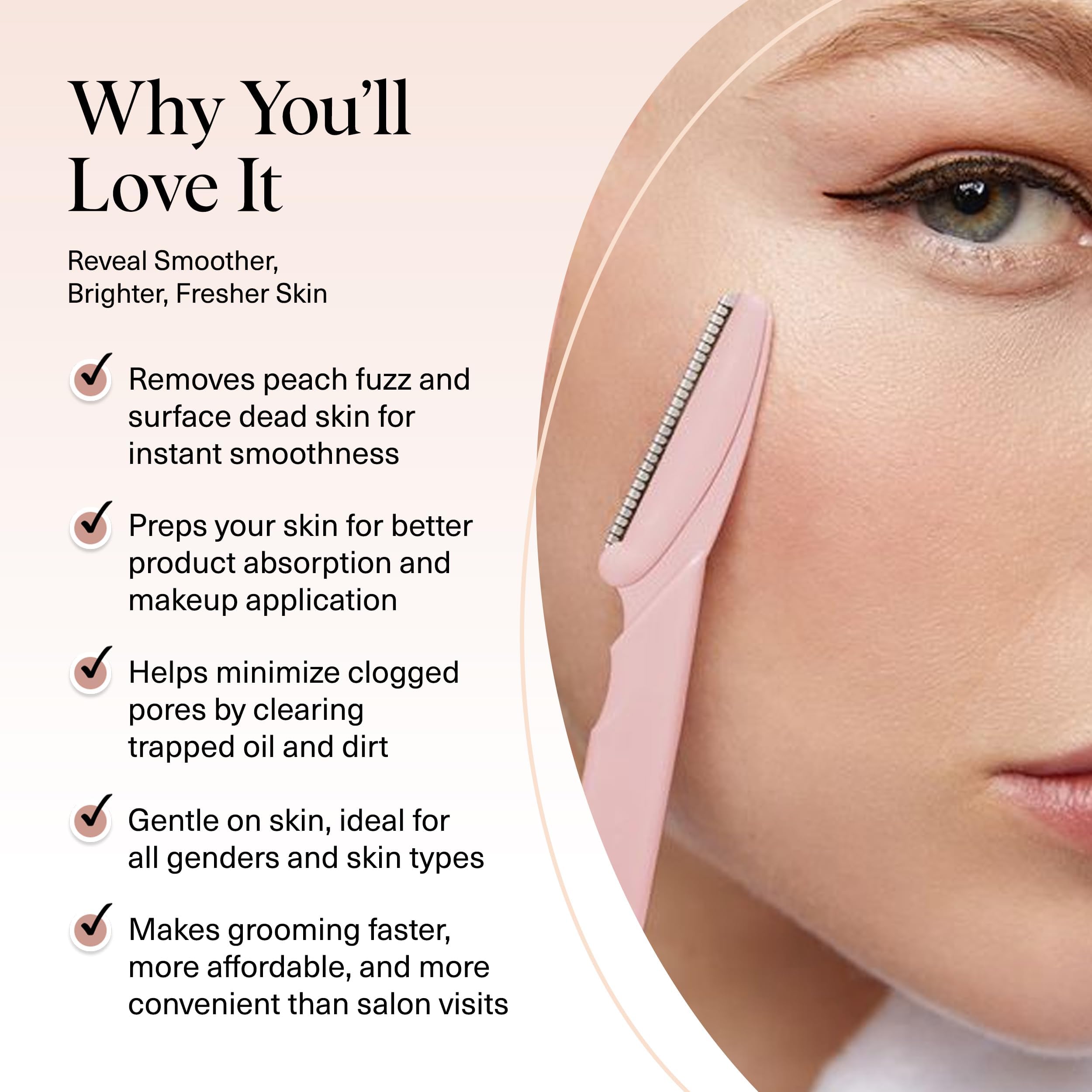 Kitsch Dermaplane Razor for Women Face – Face Razors for Women & Men, Eyebrow Trimmer & Face Shaver – Exfoliating Facial Razor & Skin Care Tool for Smoother Skin - Black, 12 pcs