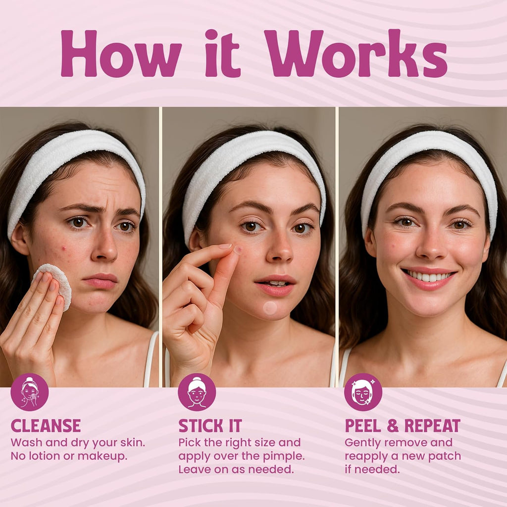 344 Pcs Large Pimple Patches for Face – 7 Sizes XL Acne Patches for Full Face, Big Hydrocolloid Bandages for Body, Chin, Forehead, Chest & Back Hydrocolloid Patch (Round, Crescent, Oval & Rectangular)