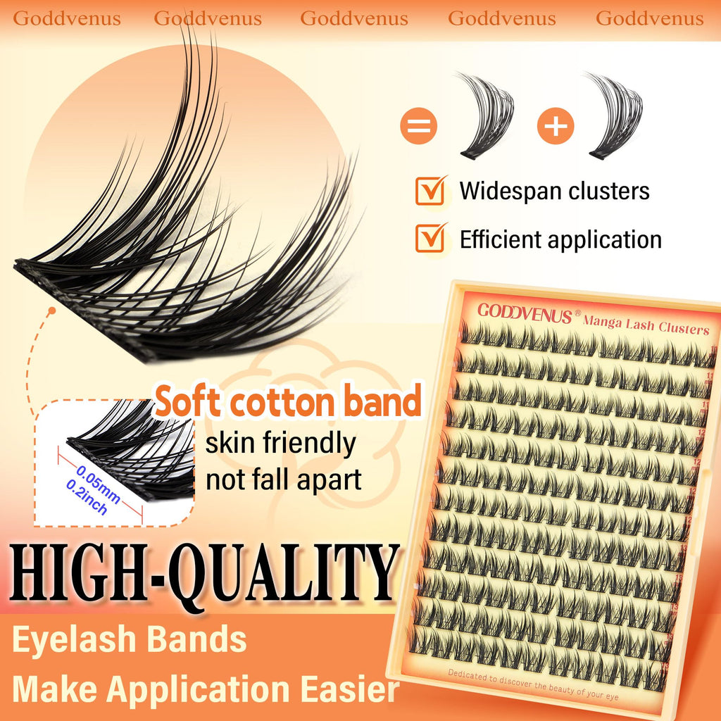 250Pcs Natural Lash Clusters Kit Cluster Eyelash Extensions Kit Wispy DIY C Curl Individual Lashes Clusters With Bottom Eyelashes