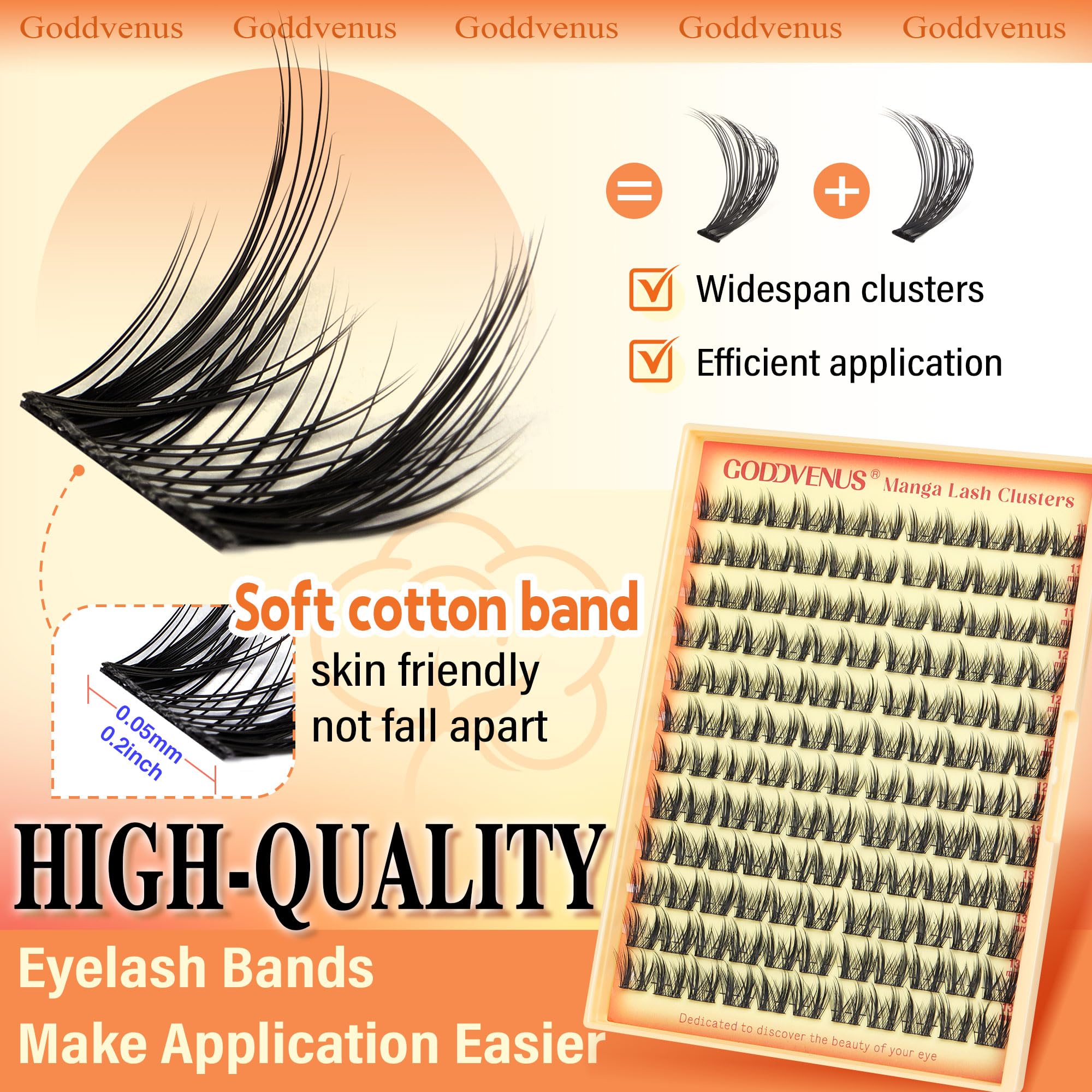 250Pcs Natural Lash Clusters Kit Cluster Eyelash Extensions Kit Wispy DIY C Curl Individual Lashes Clusters With Bottom Eyelashes