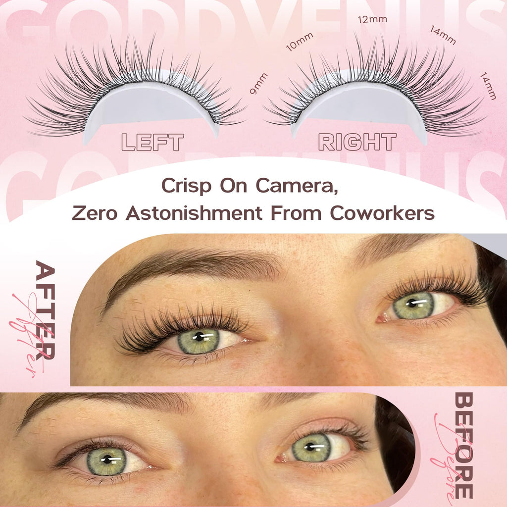 250Pcs Natural Lash Clusters Kit Cluster Eyelash Extensions Kit Wispy DIY C Curl Individual Lashes Clusters With Bottom Eyelashes