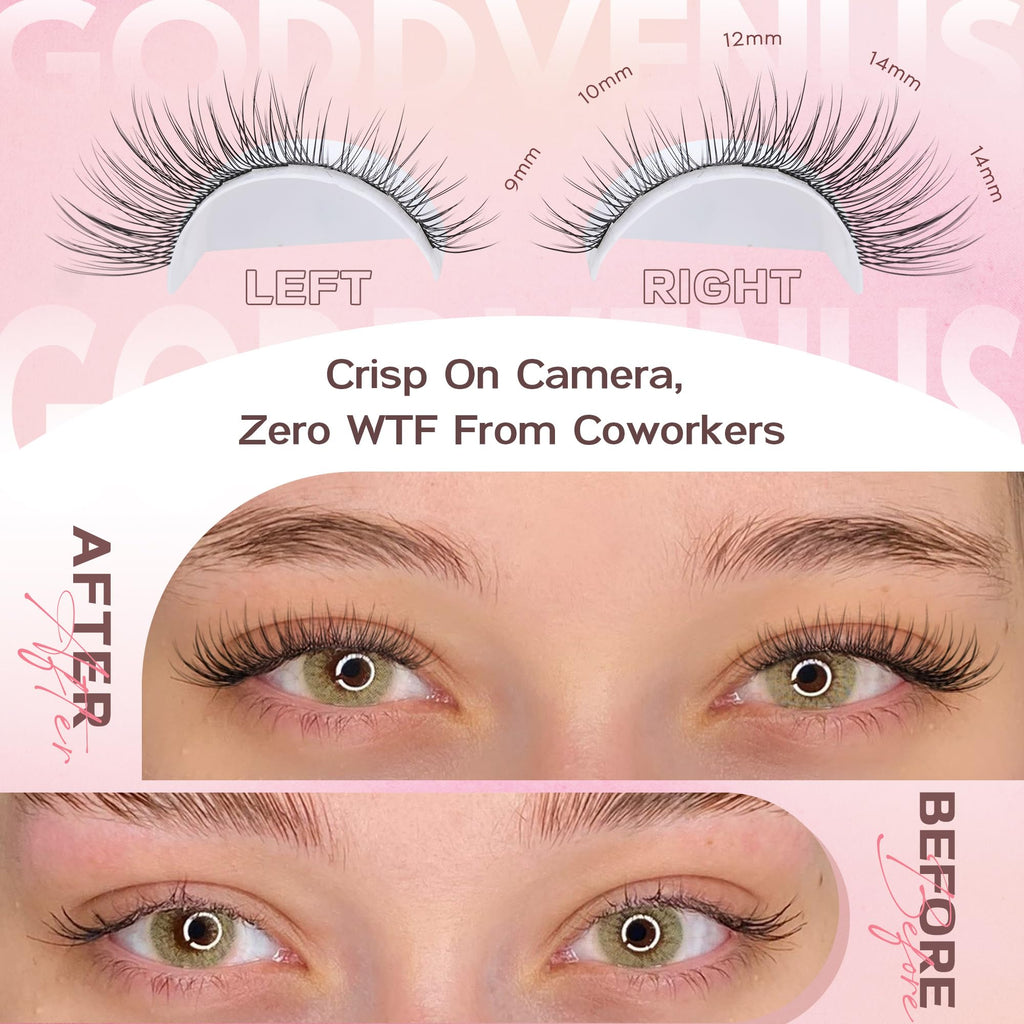 250Pcs Natural Lash Clusters Kit Cluster Eyelash Extensions Kit Wispy DIY C Curl Individual Lashes Clusters With Bottom Eyelashes