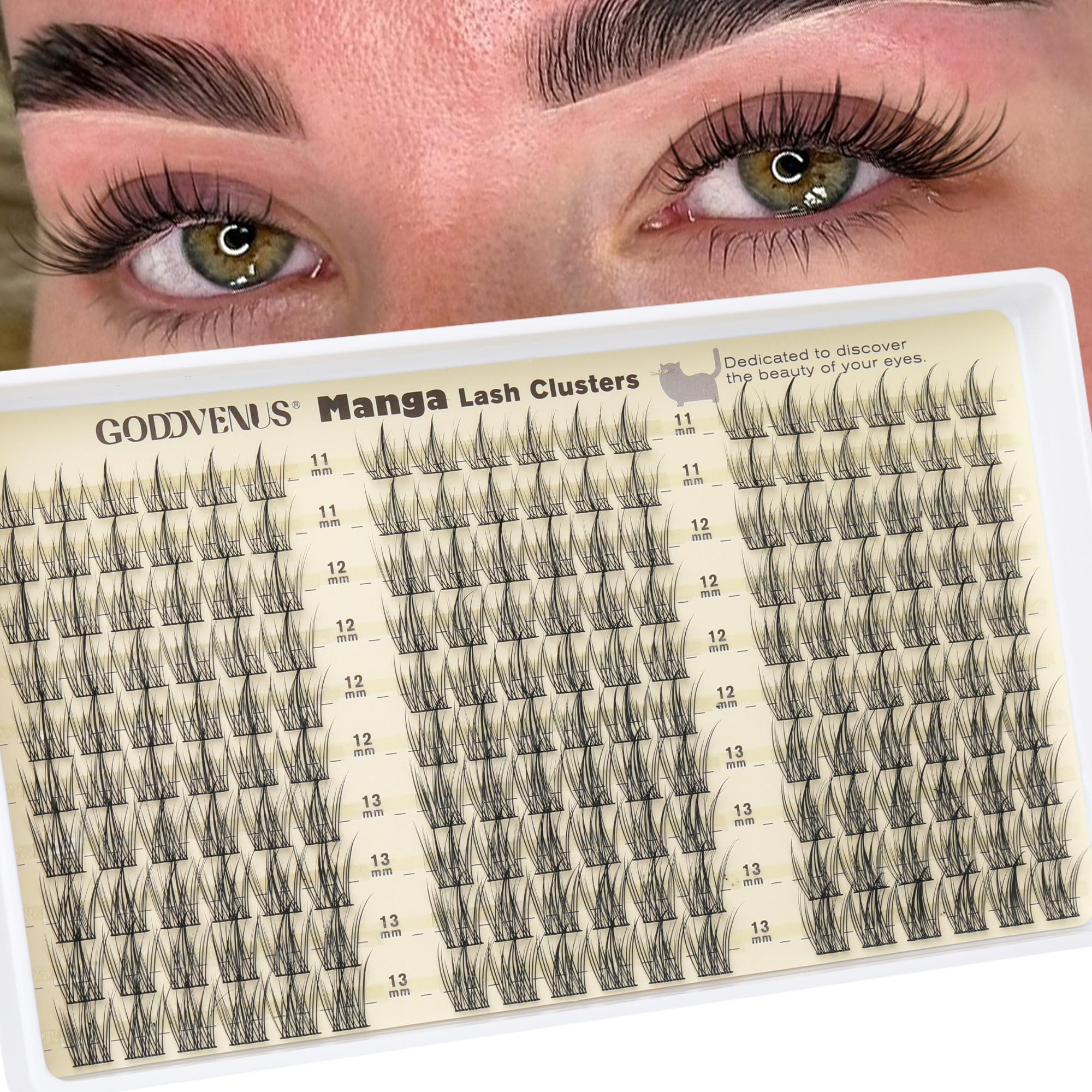250Pcs Natural Lash Clusters Kit Cluster Eyelash Extensions Kit Wispy DIY C Curl Individual Lashes Clusters With Bottom Eyelashes