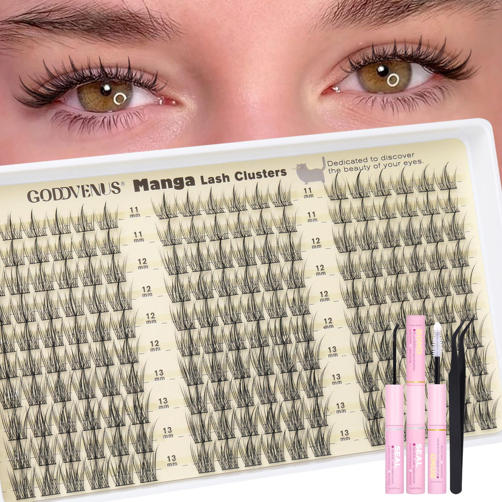 250Pcs Natural Lash Clusters Kit Cluster Eyelash Extensions Kit Wispy DIY C Curl Individual Lashes Clusters With Bottom Eyelashes