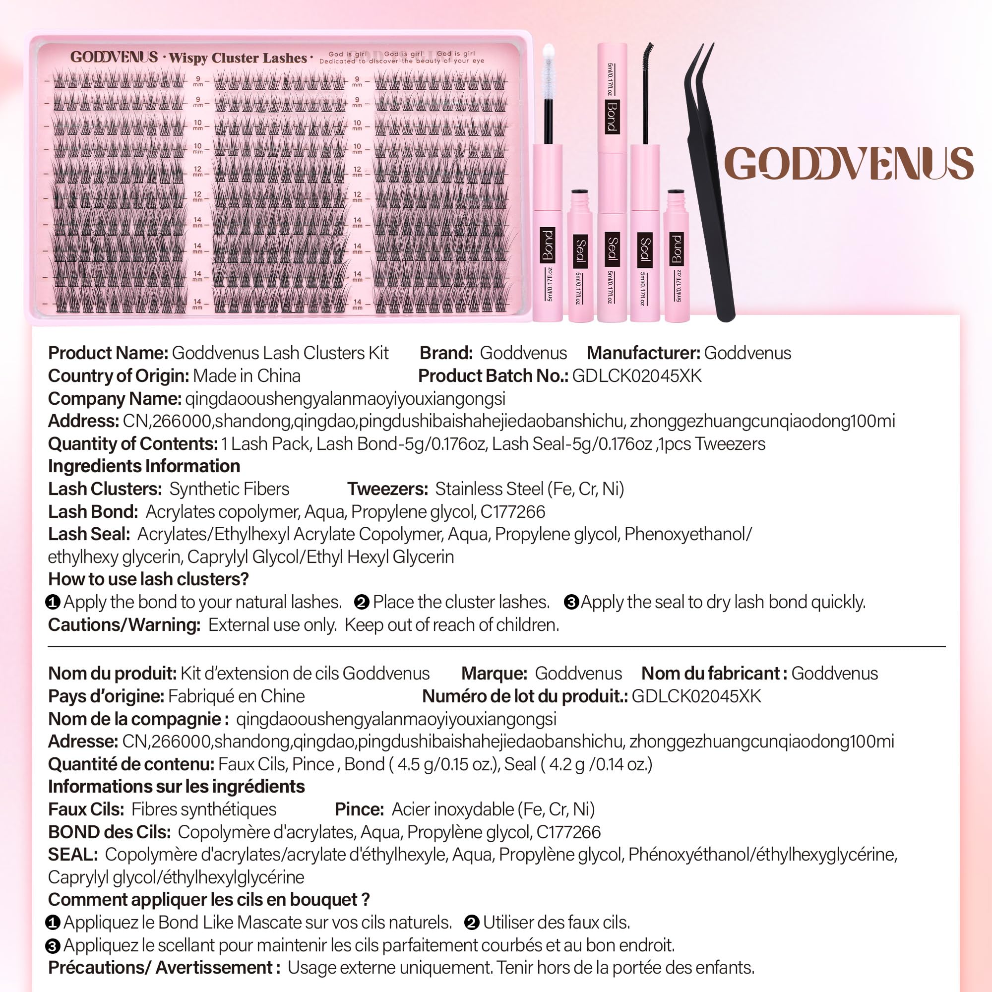 250Pcs Natural Lash Clusters Kit Cluster Eyelash Extensions Kit Wispy DIY C Curl Individual Lashes Clusters With Bottom Eyelashes